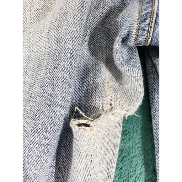 Free People Jeans Size 28 Womens Blue Pants Stretch Denim Fray Hem Ankle - Picture 10 of 13